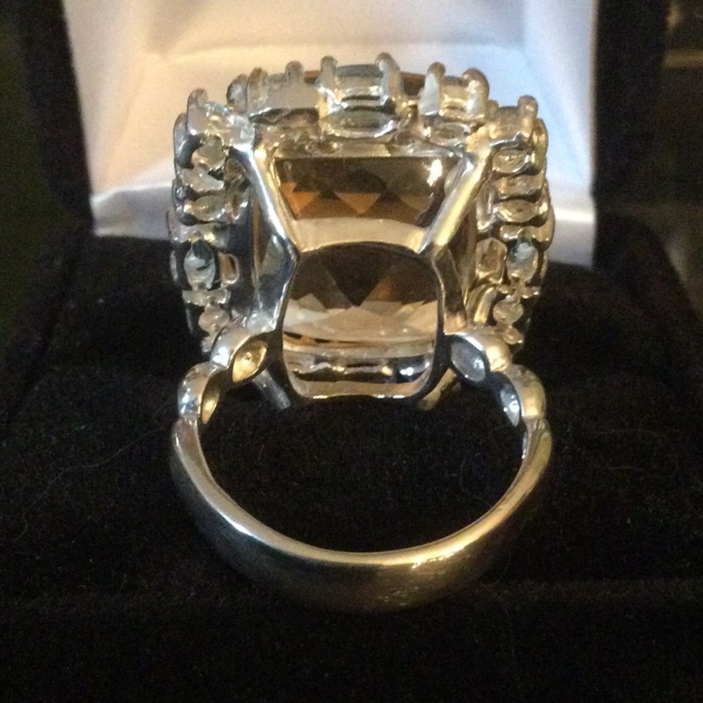 Exquisite 30 CTW of Genuine Citrine & Topaz Ring - Picture 10 of 17